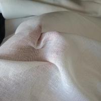 Ткань льняная вуаль, белая льняная, мол . 90 г/м2, 260 см